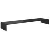 LAPOOH Meuble TV/Support pour Moniteur 120 x 30 x 13 cm Verre Noir,Meuble TV,Table TV,Ensemble Meuble TV