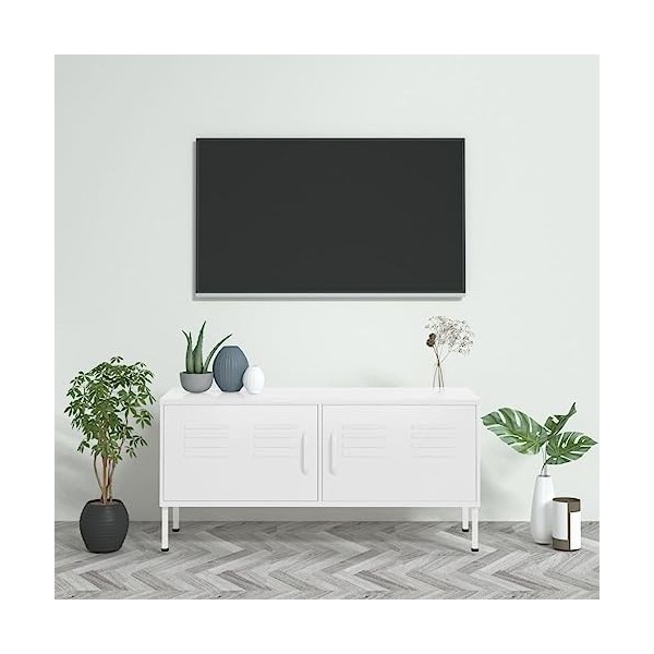 Meuble TV,Étagère TV Flottante, Support de Télévision Flottant Fixé au Mur Centre de Console Multimédia de Divertissement Gra