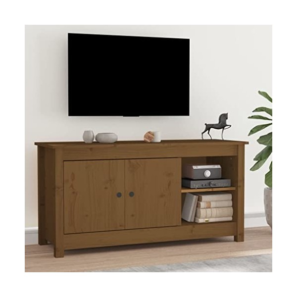 VEEKI Meuble TV, Meuble TV Suspendu, Meuble TV Industriel, Meuble TV Bois, Meuble Chambre, Convient pour Salon ou Chambre, Ma