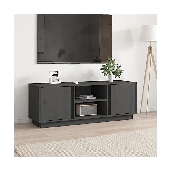 VEEKI Meuble TV, Meuble TV Suspendu, Meuble TV Industriel, Meuble TV Bois, Meuble Chambre, Convient pour Salon ou Chambre, Gr