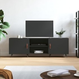 BaraSh Meuble TV Noir 150x30x50 cm Bois dingénierie,Meuble TV,Table TV,Ensemble Meuble TV