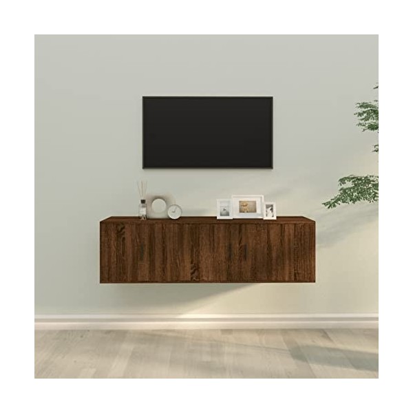 Camerina Ensemble de Meubles TV 2 pcs Chêne Marron Bois dingénierie,Meuble TV,Table Basse Salon Meuble TV,Table Basse LED Co