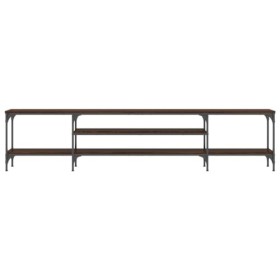 Tidyard Meuble TV Banc TV Meuble de Salon chêne Marron 201x35x45 cm Bois dingénierie et Fer