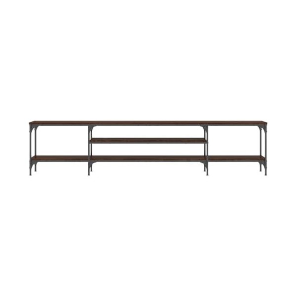 Tidyard Meuble TV Banc TV Meuble de Salon chêne Marron 201x35x45 cm Bois dingénierie et Fer
