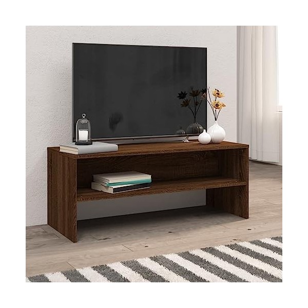 Meuble TV,Étagère TV Flottante, Support de Télévision Flottant Fixé au Mur Centre de Console Multimédia de Divertissement Gra