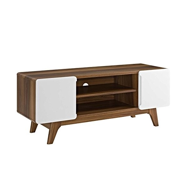 Modway Meuble téléviseur, Noyer Blanc, 39 x 119 x 47 cm EEI-2532-WAL-WHI