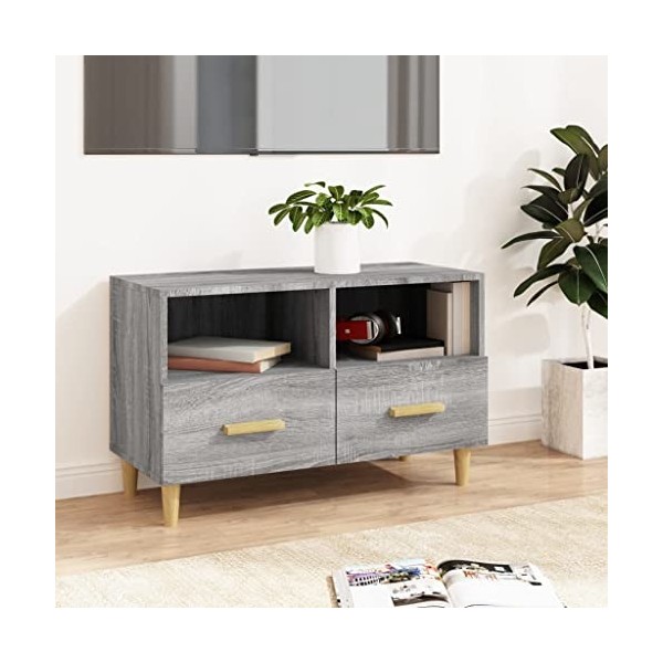 Meuble TV,Étagère TV Flottante, Support de Télévision Flottant Fixé au Mur Centre de Console Multimédia de Divertissement Gra