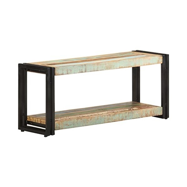 VEEKI Meuble TV, Meuble TV Suspendu, Meuble TV Industriel, Meuble TV Bois, Meuble Chambre, Convient pour Salon ou Chambre, 90