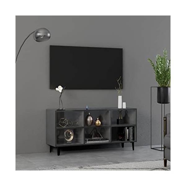 WREWING Meuble TV,Bas Table TV Support de Télévision en Bois pour Salon Chambre Salle à Manger,Support pour Téléviseur Jusqu’