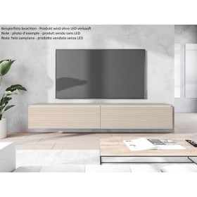 Meuble TV Donna, Largeur 180 cm, Lowboard TV, Debout ou Suspendu, Meuble Salon, Panneaux de Particules stratifiés, Style Mode