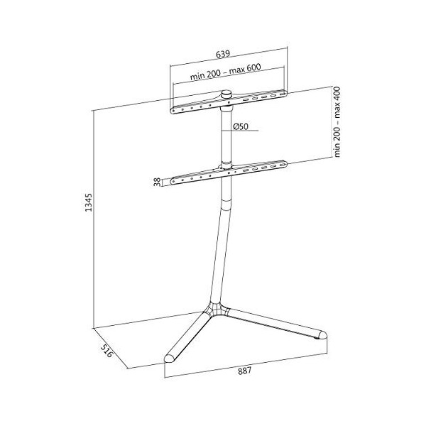 LogiLink BP0080 Support TV 49-70" V Base Chrome