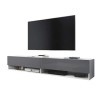 Selsey Wander - Meuble TV Suspendu/Banc TV Blanc Mat/Gris Brillant, 180 cm sans LED 