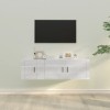 VEEKI Meuble TV, Meuble TV Suspendu, Meuble TV Industriel, Meuble TV Bois, Meuble Chambre, Convient pour Salon ou Chambre, En