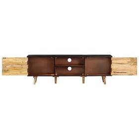 Générique Meuble TV 140x30x46 cm Bois de manguier Brut et dacacia Massif,23.64 KG,338420, Meubles, Meubles TV