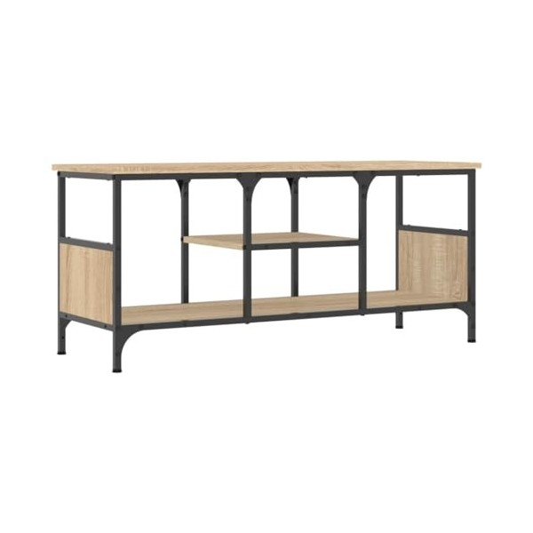 Meubles-TV Meuble TV Chêne Sonoma 100x35x45 cm Bois et Fer