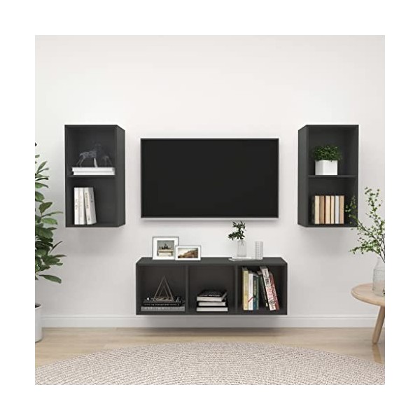 Meuble Tv,Blanc Tv,Comme Espace de Rangement, Meuble Bas Suspendu Ou Debout, Buffet Salon,Meuble TV Suspendu,Support de Télév