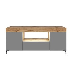 Selsey Gusto - Meuble TV avec LED/Banc TV avec LED Lancaster/Gris Mat, 137 cm 