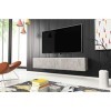 Meuble TV LOWBOARD D 140 cm, meuble TV suspendu, blanc, béton, meuble de salon moderne béton 