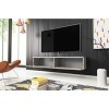 Meuble TV LOWBOARD D 140 cm, meuble TV suspendu, blanc, béton, meuble de salon moderne béton 