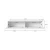 Meuble TV LOWBOARD D 140 cm, meuble TV suspendu, blanc, béton, meuble de salon moderne béton / blanc brillant 