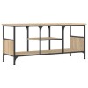 vidaXL Meuble TV chêne Sonoma 100x35x45 cm Bois dingénierie et Fer