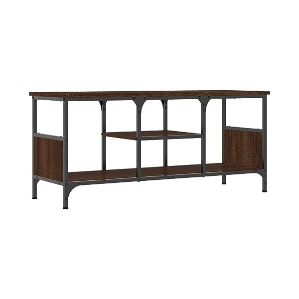 vidaXL Meuble TV chêne Sonoma 100x35x45 cm Bois dingénierie et Fer