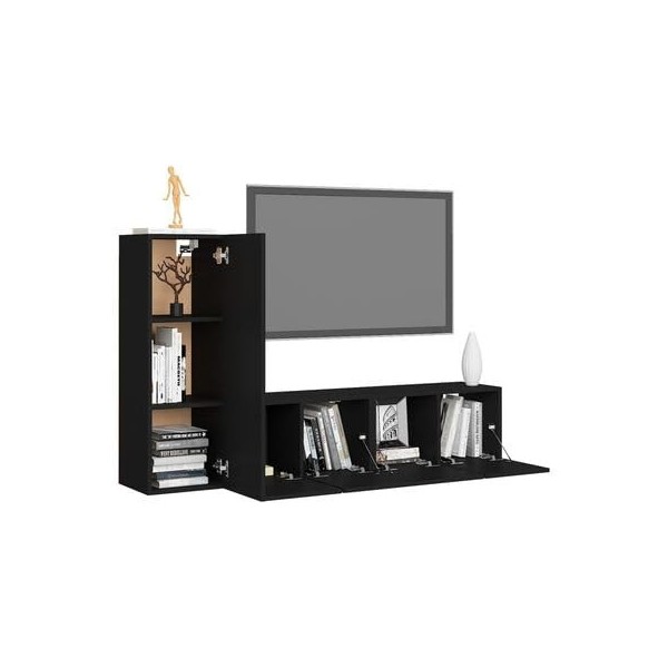 VEEKI Meuble TV, Meuble TV Suspendu, Meuble, Meuble TV avec Rangement,Meuble Industriel, Convient pour Salon ou Chambre, Ense