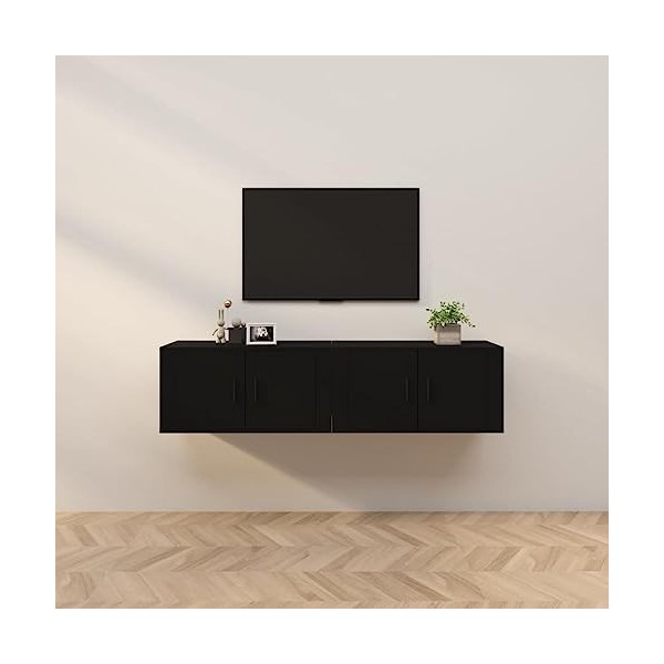 VEEKI Meuble TV, Meuble TV Suspendu, Meuble, Meuble TV avec Rangement，Meuble Industriel, Convient pour Salon ou Chambre, Meub