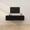 VEEKI Meuble TV, Meuble TV Suspendu, Meuble, Meuble TV avec Rangement，Meuble Industriel, Convient pour Salon ou Chambre, Meub