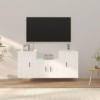VEEKI Meuble TV, Meuble TV Suspendu, Meuble TV Industriel, Meuble TV Bois, Meuble Chambre, Convient pour Salon ou Chambre, En