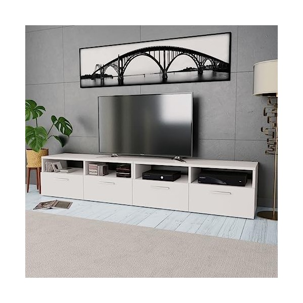 VEEKI Meuble TV, Meuble TV Suspendu, Meuble TV Industriel, Meuble TV Bois, Meuble Chambre, Convient pour Salon ou Chambre, Me