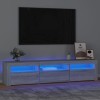 Générique Meuble TV avec lumières LED Sonoma Gris 180x35x40 cm, 37 kg, 3152760, Meubles, Meubles TV