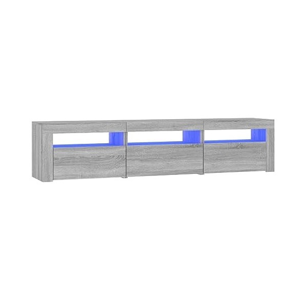 Générique Meuble TV avec lumières LED Sonoma Gris 180x35x40 cm, 37 kg, 3152760, Meubles, Meubles TV