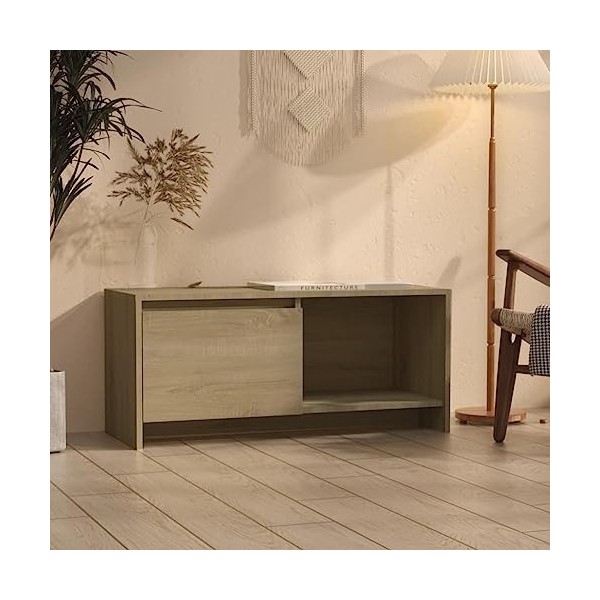 DCRAF Centres de divertissement et meubles TV, meuble TV en chêne sonoma, 90 x 35 x 40 cm, bois dingénierie