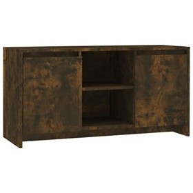 DCRAF Centres de divertissement et meubles TV, meuble TV en chêne fumé 102 x 37,5 x 52,5 cm en bois dingénierie