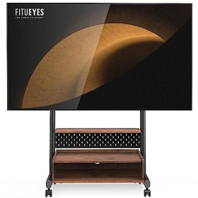 FITUEYES Support TV roulettes pour Ecran de 40 à 85 Pouces Chariot Meuble TV Hauteur Réglable Max. VESA 600x400 mm jusquà 60