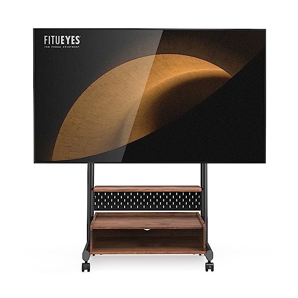 FITUEYES Support TV roulettes pour Ecran de 40 à 85 Pouces Chariot Meuble TV Hauteur Réglable Max. VESA 600x400 mm jusquà 60