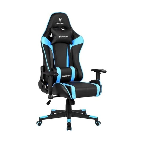 Oversteel - ULTIMET Chaise de gaming professionnel en simili cuir, accoudoirs 2D, réglable en hauteur, dossier inclinable à 1