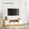 ??????? ???? ?? ??́??́??????,Table de Salon pour Télévision, Meuble de Maison avec 3 Tiroirs et 2 Étagères, Meuble de Support