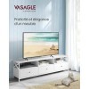 VASAGLE Meuble TV pour Télévision jusquà 80 Pouces, Support Télé, Longueur 178 cm, 3 Tiroirs, 3 Étagères, 40 x 178 x 50 cm, 