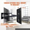FORGING MOUNT Support mural pour TV longue portée de 109 cm, double bras articulé, inclinable et pivotant, pour téléviseurs p