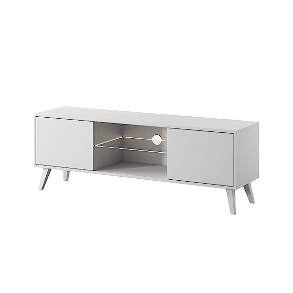 Selsey Meubles TV, Engineered Wood, Blanc, 140 cm