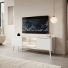 Selsey Meubles TV, Engineered Wood, Blanc, 140 cm