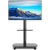 RFIVER Support TV Pied sur Roulette avec Support Pivotant et Réglable Hauteur pour Télé et Ecran Plasma de 32 à 70 Pouces ave