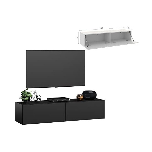 Television 120 cm TV 55 Pouces TV 120 cm Meuble Tele Industriel Meuble TV 120 cm Longueur 120 cm Armoire TV TV étagère TV Boa