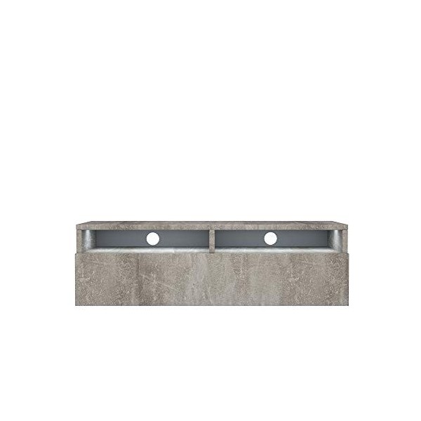 Selsey Meuble TV, Gris béton, with LED