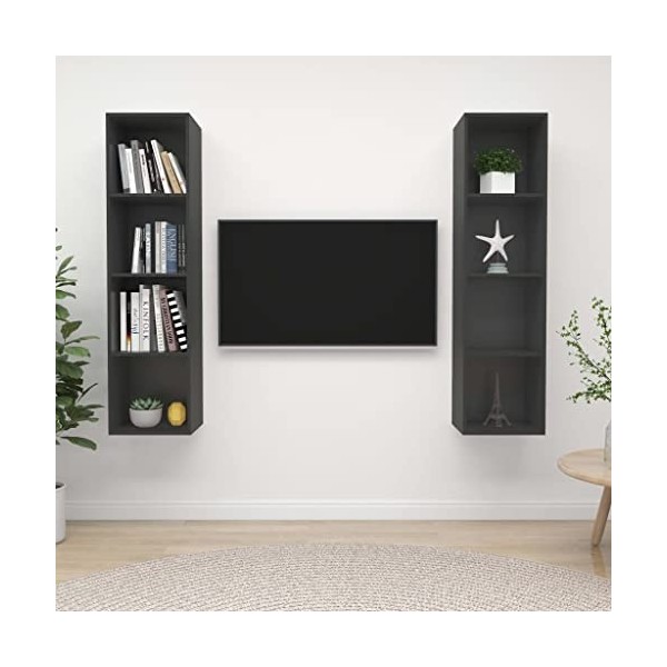 VEEKI Meuble TV, Meuble TV Suspendu, Meuble, Meuble TV avec Rangement，Meuble Industriel, Convient pour Salon ou Chambre, Meub