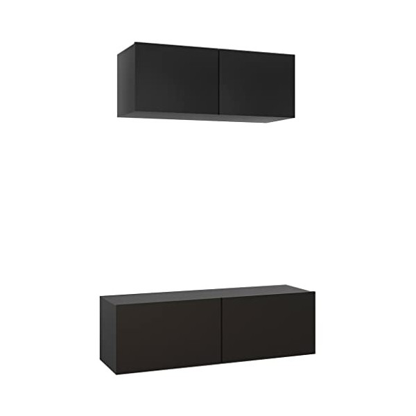 VEEKI Meuble TV, Meuble TV Suspendu, Meuble, Meuble TV avec Rangement，Meuble Industriel, Convient pour Salon ou Chambre, Ense