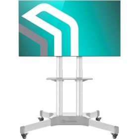 Pied TV Mobile à roulettes ONKRON réglable en Hauteur pour écrans dune Diagonale de 32’’-65’’ d’Un Poids Maximal de 50 kg VE