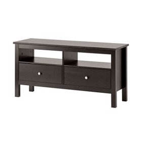 hagge home Scandinave Meuble TV en bois Noir 110 x 37 x 45 cm